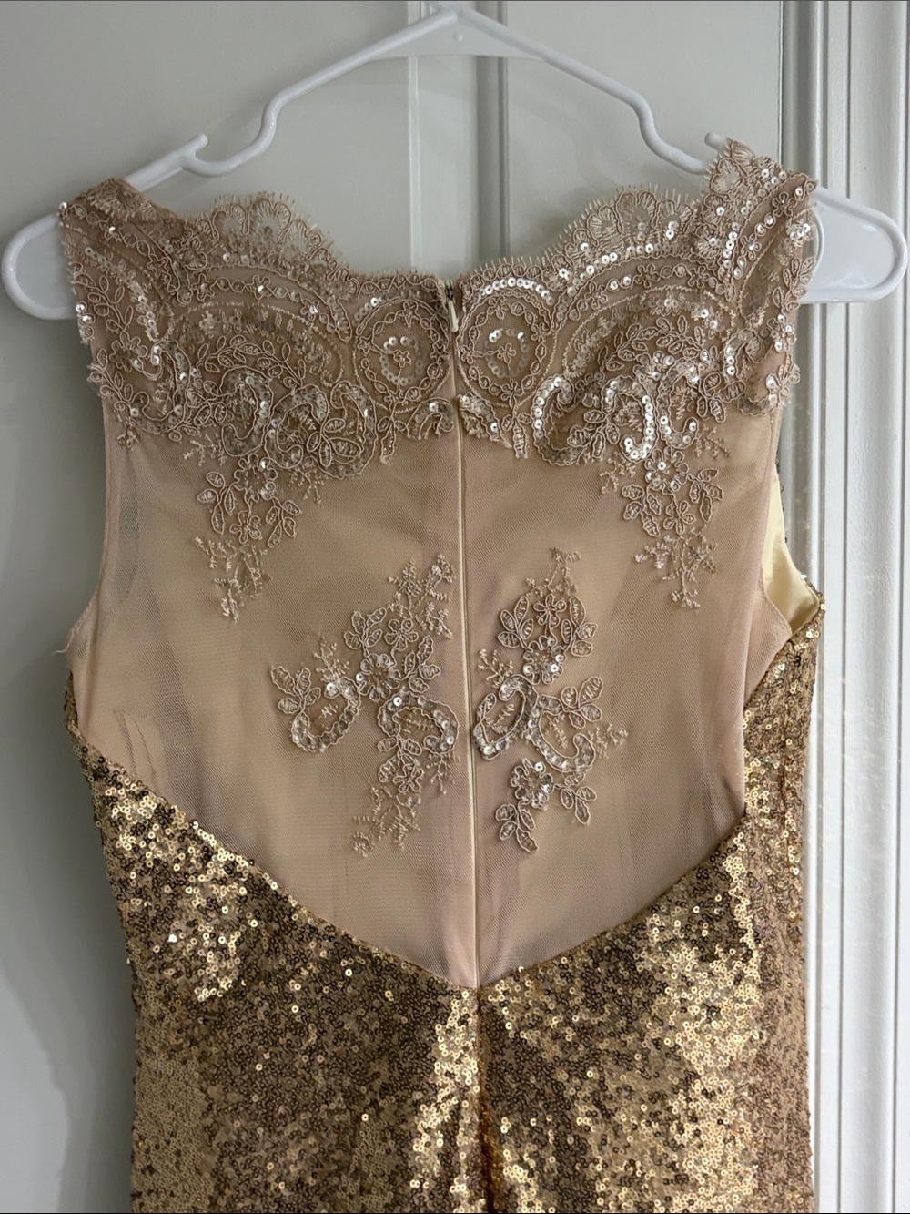 Gold Sequin Maxi Dress - Elegant Evening Gown - Picture 3 of 13